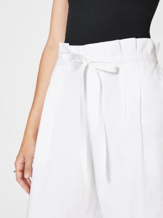 Club Monaco Paperbag White Linen Pant - Picture 2 of 3